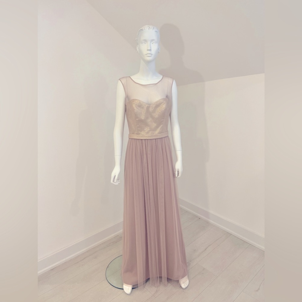 Aftersix Dessy Bridesmaid #6726YG-size 10-Topaz/Gold. NWT.Soft Tulle
